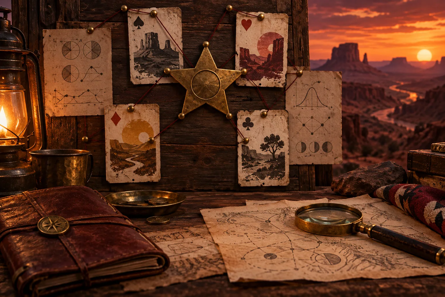Frontier evidence board illustrating Wanted Dead or a Wild